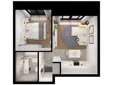 1-комнатная 35.80 кв.м, Лермонтовский 54, 21 007 440 руб.