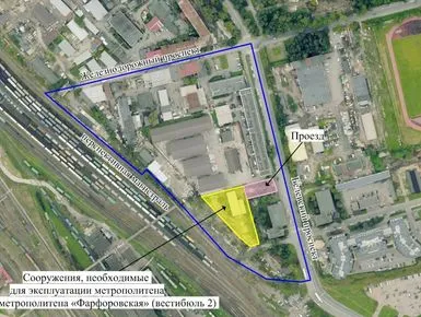 Власти Петербурга утвердили место для вестибюля станции метро «Фарфоровская»