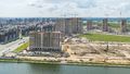 Вид со стороны Дудергофского канала. Ход строительства. Аэрофотосъемка от 23.07.2019 г.