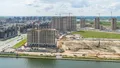 Вид со стороны Дудергофского канала. Ход строительства. Аэрофотосъемка от 23.07.2019 г.