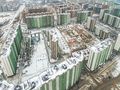 ЖК «GreenЛандия». Ход строительства корпусов 8а, 8б, 9а, 9б, 10, 11, 12, 13, 14, 15. Аэрофотосъемка. Фото от 29.01.2017 г.