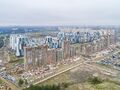 ЖК «Чистое небо». Общий вид . Ход строительства. Аэрофотосъемка. Фото от 26.09.2017 г.