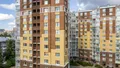Внешняя облицовка выполнена в сдержанной коричнево-бежевой цветовой гамме. Аэрофотосъемка. Фото от 07.09.2020.