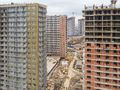 Ход строительства 1 очереди. Ведутся фасадные и внутренние работы. Аэрофотосъёмка от 16.04.18 г.