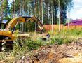 Строительство 2 очереди ЖК «Черничная поляна». Подготовка к земельным работам. Фото от 03.09.2013 года.