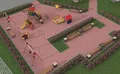 Благоустроенная придомовая территория с детскими площадками.