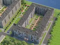 Дом расположен на Петровском проспекте с выходом на набережную Малой Невки.