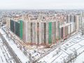 ЖК «Полюстрово Парк». Ход строительства. Общий вид. Аэрофотосъемка. Фото от 09.01.2018 г.