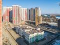 ЖК «Невские паруса». Ход строительства Детского сада. Аэрофотосъемка. Фото от 16.03.2018 г.