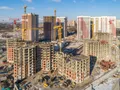ЖК «Невские паруса». Ход строительства корпусов 4.1, 4.2. Аэрофотосъемка. Фото от 16.03.2018 г.