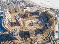 ЖК «Невские паруса». Ход строительства. Вид сверху. Аэрофотосъемка. Фото от 16.03.2018 г.