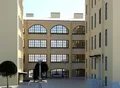 Комплекс рассчитан на 25 квартир, общей площадью 1631,55 кв.м.