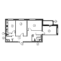 Планировка квартиры в ЖК «Летний».