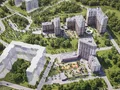 Жилой комплекс строится по монолитно-кирпичной технологии и включает в себя четыре разновысотных корпуса.