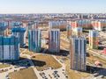 ЖК «Новая Охта». Общий вид. Аэрофотосъемка от 11.04.2018.