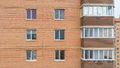 Наружное оформление фасадов выполнено с помощью разноцветного облицовочного кирпича. Аэрофотосъемка от 20.02.2020 г.
