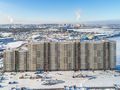 ЖК в поселке Бугры «Новые горизонты». Ход строительства. Аэрофотосъемка. Фото от 09.02.2017 г.
