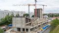 Готовится к заливке перекрытие второго этажа ФОК. Аэрофотосъемка от 26.06.2019 г.