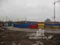 Стройка находится на начальном этапе: готов фундамент, сейчас устанавливают арматуру для того, чтобы отливать этажи. Фото от 06.01.2014 года.