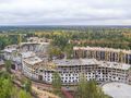 Ход строительства корпуса 9. Ведется монтаж верхних этажей. Аэрофотосъёмка от 4.10.17 г.