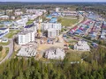 Ход строительства ЖК «84 Высота». Монолитные работы в корпусах 2-й очереди, фасадные работы и завершение монолитных работ в корпусах 1-й очереди. Аэрофотосъемка от 22.05.2017 г.