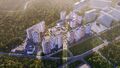 ЖК включает 7 жилых корпусов высотой от 16 до 25 этажей, с собственными детским садом и школой в центре.