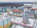 ЖК «Новая Охта». Перспектива. Аэрофотосъемка от 25.12.2017.
