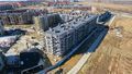 Ход строительства. Корпус 2Б - завершена подготовка подсистемы вентилируемого фасада с утеплителем, продолжается отделка МОП. Апрель 2018 г.