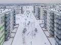 ЖК «Grona Lund». Вид готовых корпусов и прилегающей территории. Аэрофотосъемка от 22.01.2018 г.