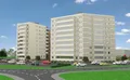 Три кирпично-монолитных дома высотой в 9 этажей.