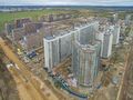 ЖК «Краски лета». Ход строительства корпусов 1, 2, 3, 4, 5, 6. Аэрофотосъемка. Фото от 11.10.2016 г.