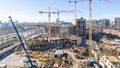 Ход строительства. Ведется монтаж нижних этажей. Аэрофотосъёмка от 21.03.19 г.