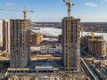 ЖК «Невские паруса». Ход строительства корпусов 3.1, 3.2. Аэрофотосъемка. Фото от 16.03.2018 г.