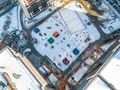 ЖК «Солнечный». Вид на прогулочные площадки. Аэрофотосъемка от 31.03.2018г.