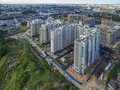 ЖК «Город мастеров». Ход строительства корпусов 1, 2. Аэрофотосъемка. Фото от 14.09.2016 г.