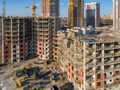 ЖК «Невские паруса». Ход строительства корпуса 4.1. Аэрофотосъемка. Фото от 16.03.2018 г.