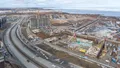 ЖК «Legenda Героев», ход строительства. Вид на Финский залив со стороны проспекта Героев. Аэрофотосъемка от 21.03.2019