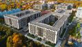 Проект состоит из трех очередей, в каждой из которых по два 9-этажных корпуса и подземный паркинг.