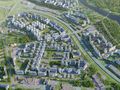 Проект редставляет собой разделенный на несколько кварталов самостоятельный жилой массив.