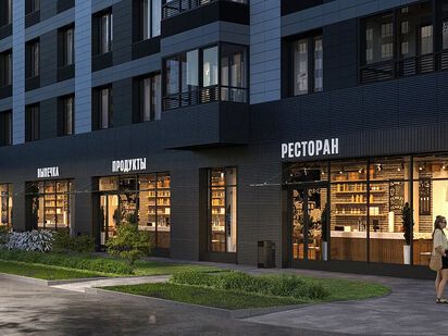 Инфраструктура комплекса включает коммерческие помещения на первом этаже, детский сад на 100 мест Квартал «М36»|Новострой-СПб