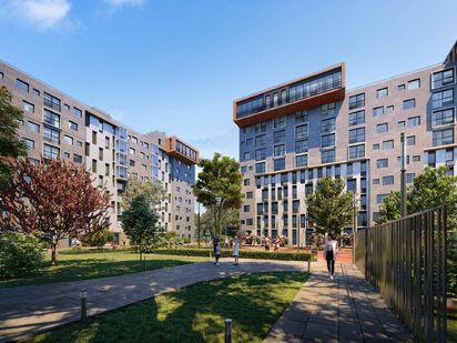 Закрытая территория с системой контроля доступа. ЖК «VEREN NEXT Шуваловский»|Новострой-СПб