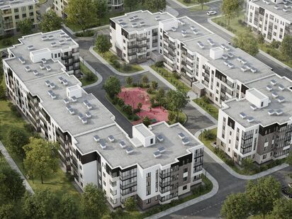 Форма корпусов образует уютные дворы. ЖК «Новая история»|Новострой-СПб