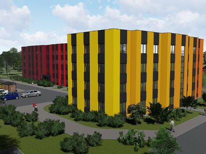 Комплекс представляет собой 4-х этажное здание. ЖК «Куприн»|Новострой-СПб