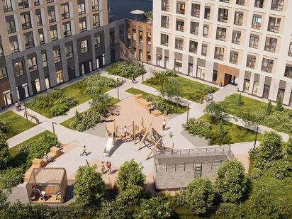 Закрытый внутренний двор. ЖК «Лендлер»|Новострой-СПб