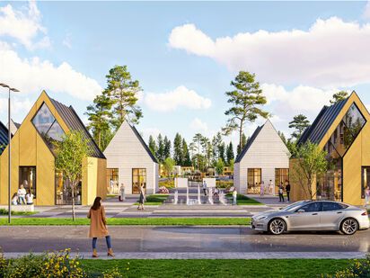 Благоустроенная территория. Поселок таунхаусов «СветЛО»|Новострой-СПб