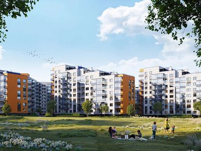 Жилой комплекс скрыт от шумных дорог и находится в окружении одного из самых крупных парков Ленинградской области - «Лахтинский парк». ЖК «Финский квартал»|Новострой-СПб