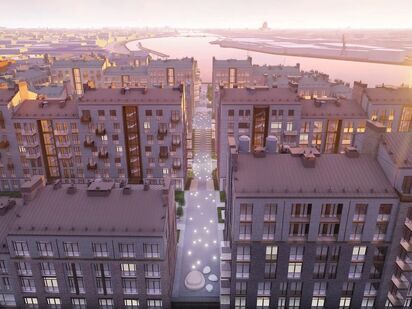 Из панорамных окон открывается вид на Васильевский остров и реку Неву. ЖК Imperial Club (Империал Клаб)|Новострой-СПб