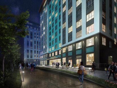 Для доступа к торговым помещениям и сервисам первого этажа нет необходимости выходить из здания. «Начало»|Новострой-СПб