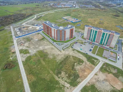 ЖК «Аннинский парк» (ЖК в Куттузи). 1, 2 очереди строительства. Аэрофотосъемка от 17.10.2016 г. ЖК «Аннинский парк»|Новострой-СПб