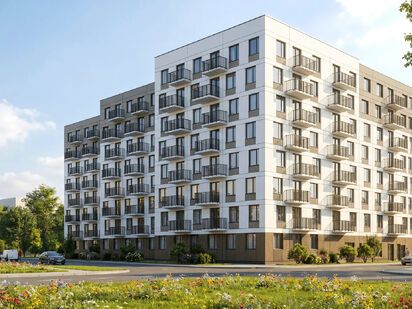 Стены здания выполнены из панелей. ЖК «Алгоритм Квинта»|Новострой-СПб